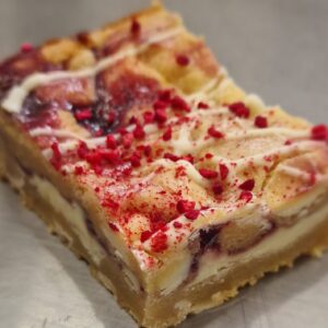 Raspberry Custard Blondie