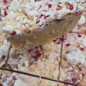 Raspberry Meringue Blondie